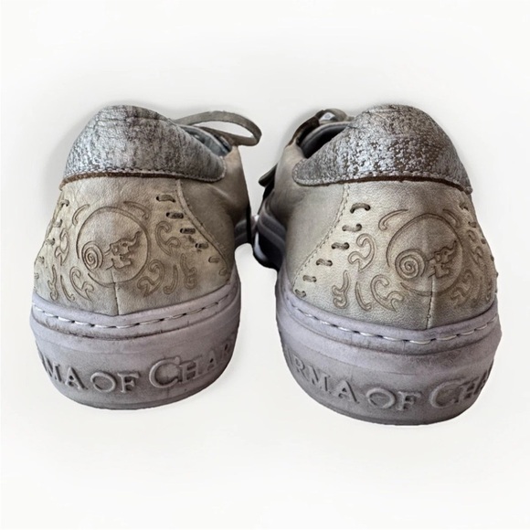 Karma of Charme naïf Hand Painted Lace Up Sneakers Shoes Size 38 - Picture 8 of 10